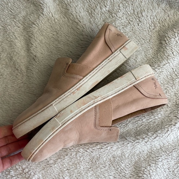 Frye Ivy pink leather slip on sneakers - Picture 5 of 11